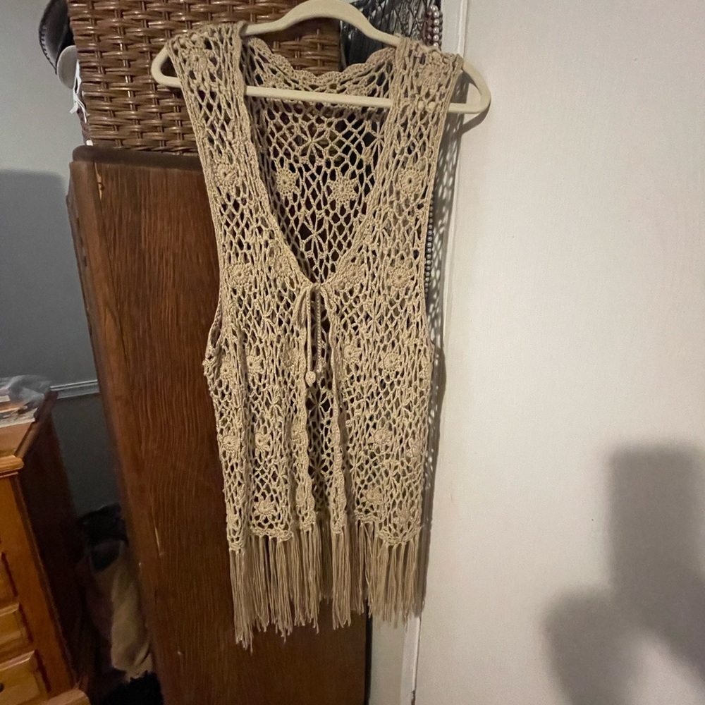 Crocheted vest. One sz.